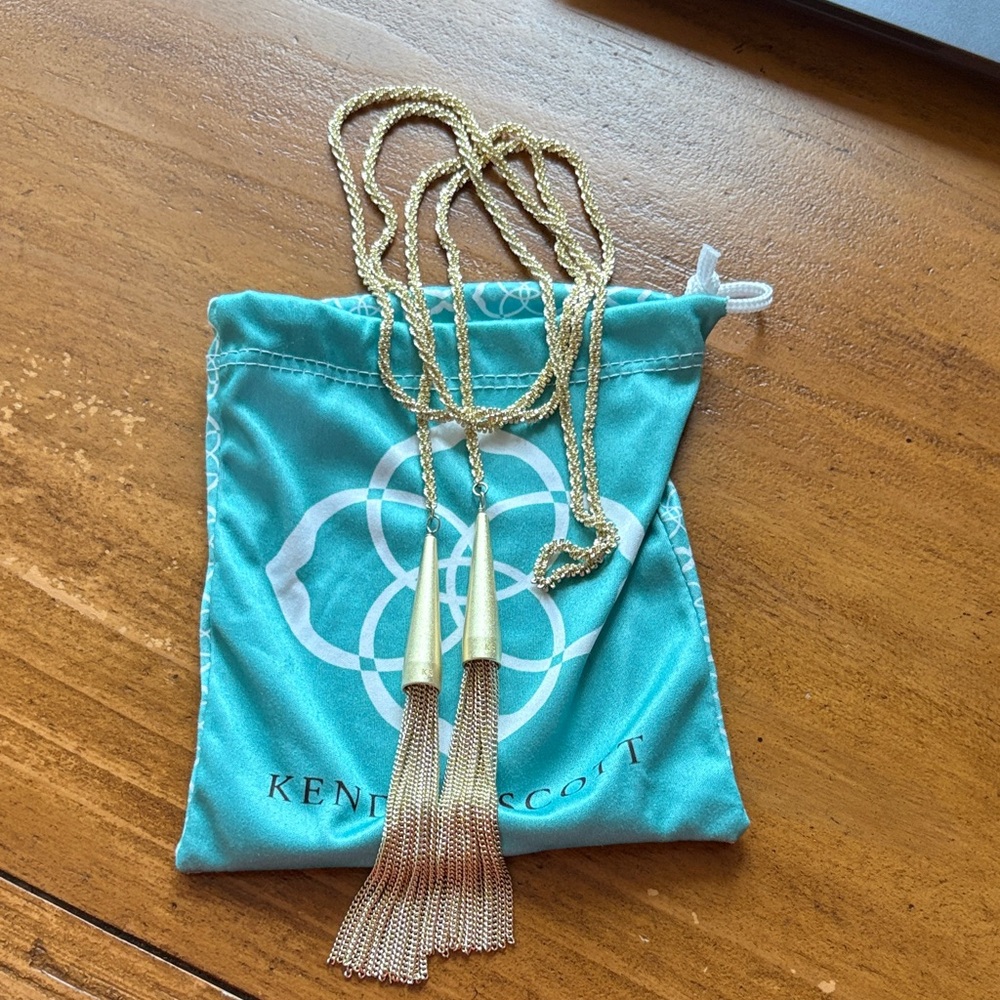 Kendra Scott Gold Chain Tassel Necklace